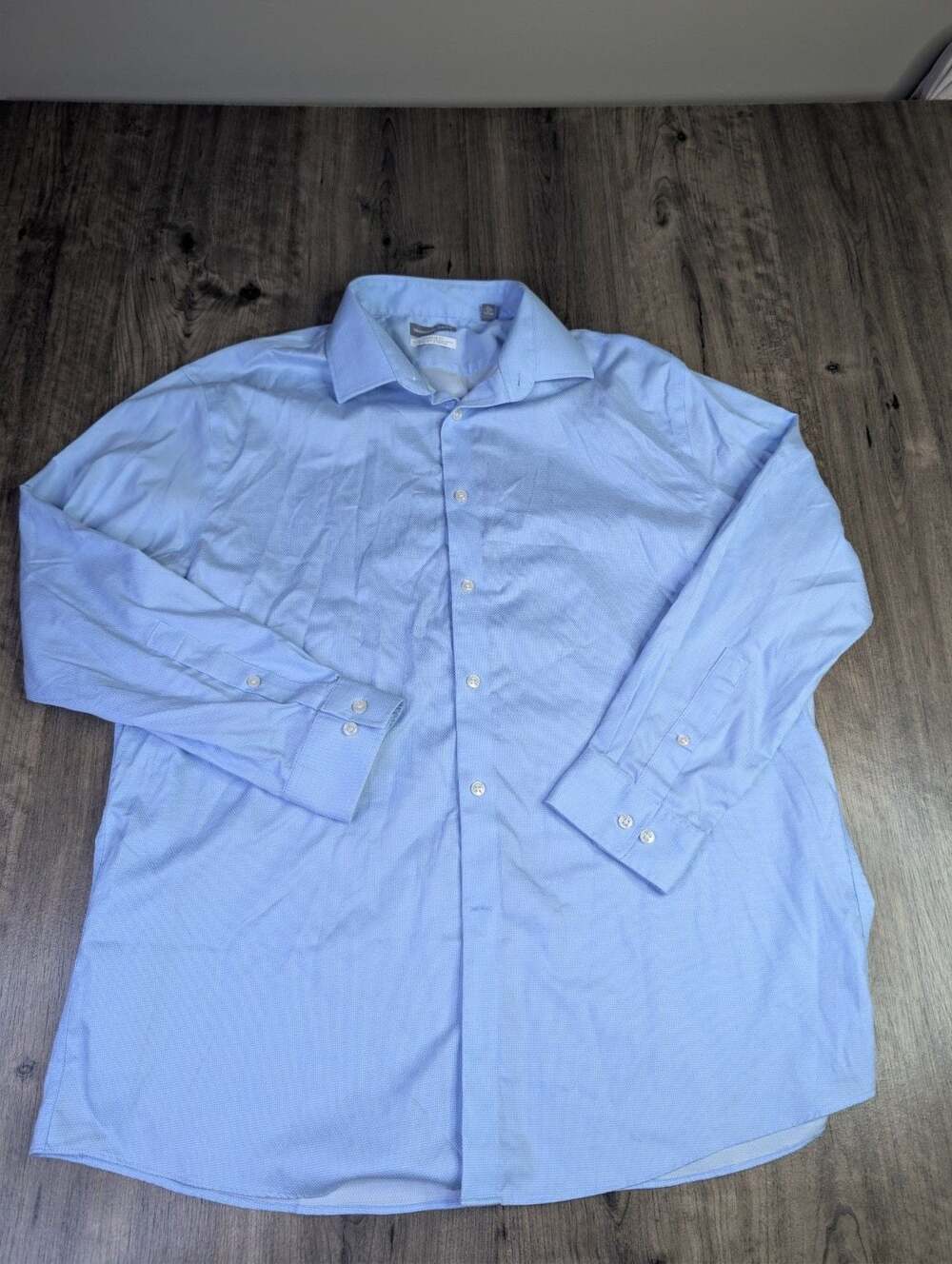 Michael‎ Kors Men's Regular Fit Airsoft Stretch Light Blue button down XL